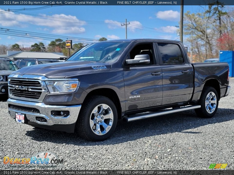 2021 Ram 1500 Big Horn Crew Cab 4x4 Granite Crystal Metallic / Black Photo #1