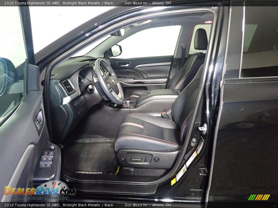 2019 Toyota Highlander SE AWD Midnight Black Metallic / Black Photo #27