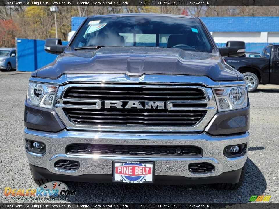 2021 Ram 1500 Big Horn Crew Cab 4x4 Granite Crystal Metallic / Black Photo #3