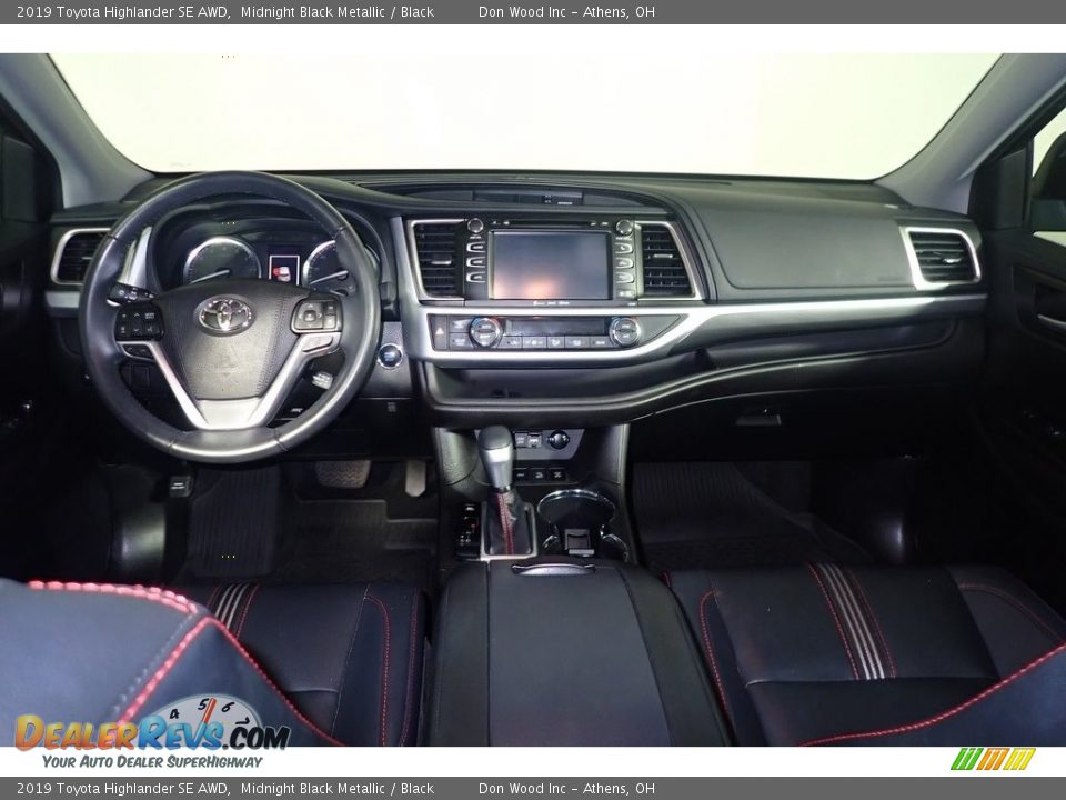 2019 Toyota Highlander SE AWD Midnight Black Metallic / Black Photo #29