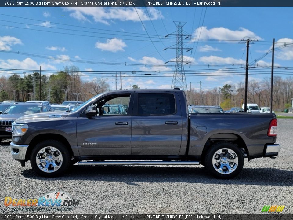 2021 Ram 1500 Big Horn Crew Cab 4x4 Granite Crystal Metallic / Black Photo #4