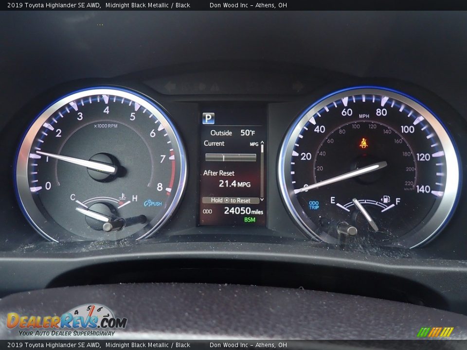 2019 Toyota Highlander SE AWD Midnight Black Metallic / Black Photo #33