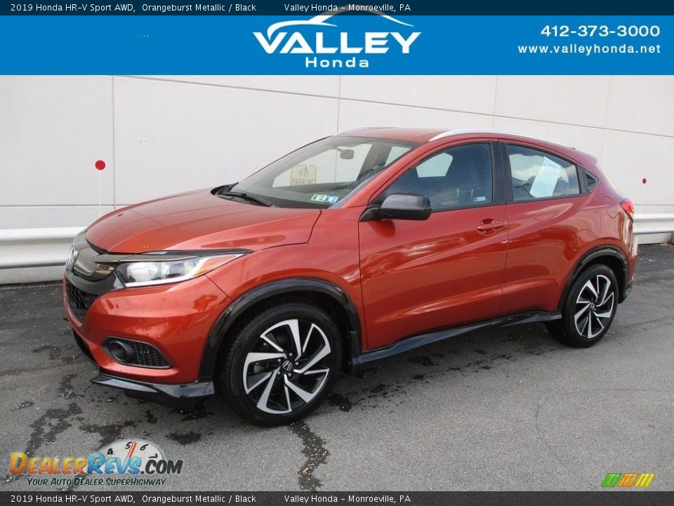 2019 Honda HR-V Sport AWD Orangeburst Metallic / Black Photo #1