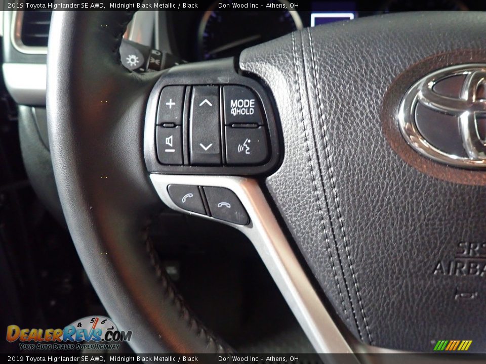 2019 Toyota Highlander SE AWD Midnight Black Metallic / Black Photo #34
