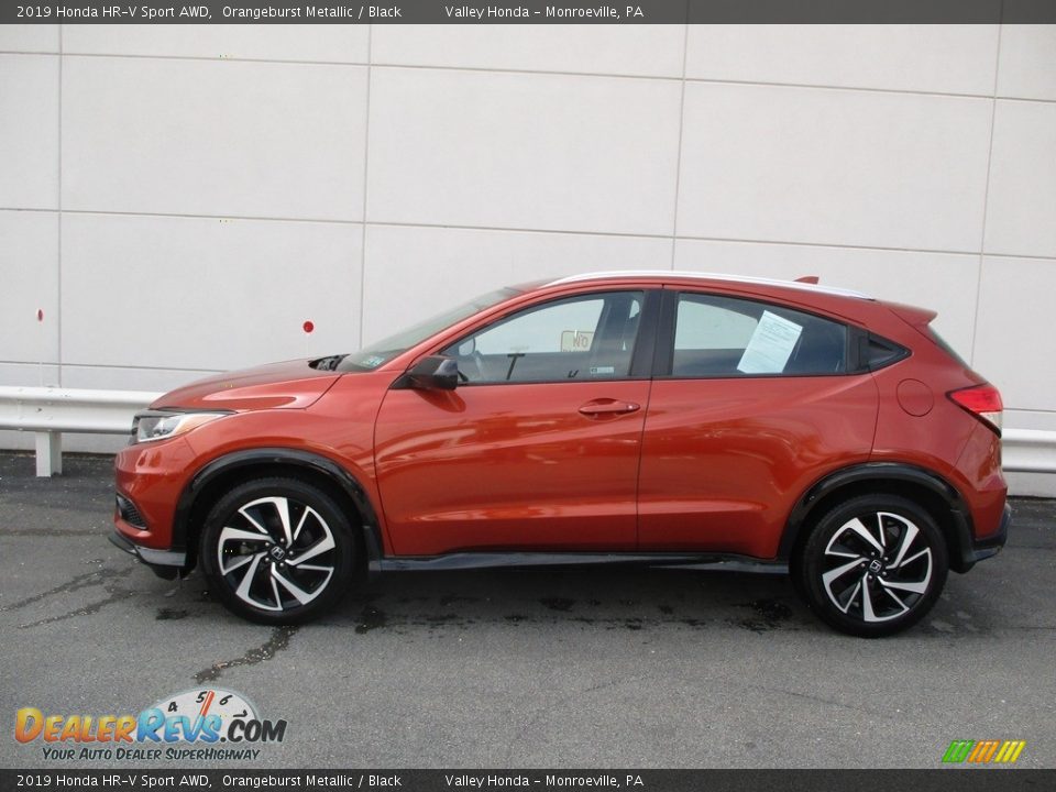 2019 Honda HR-V Sport AWD Orangeburst Metallic / Black Photo #2