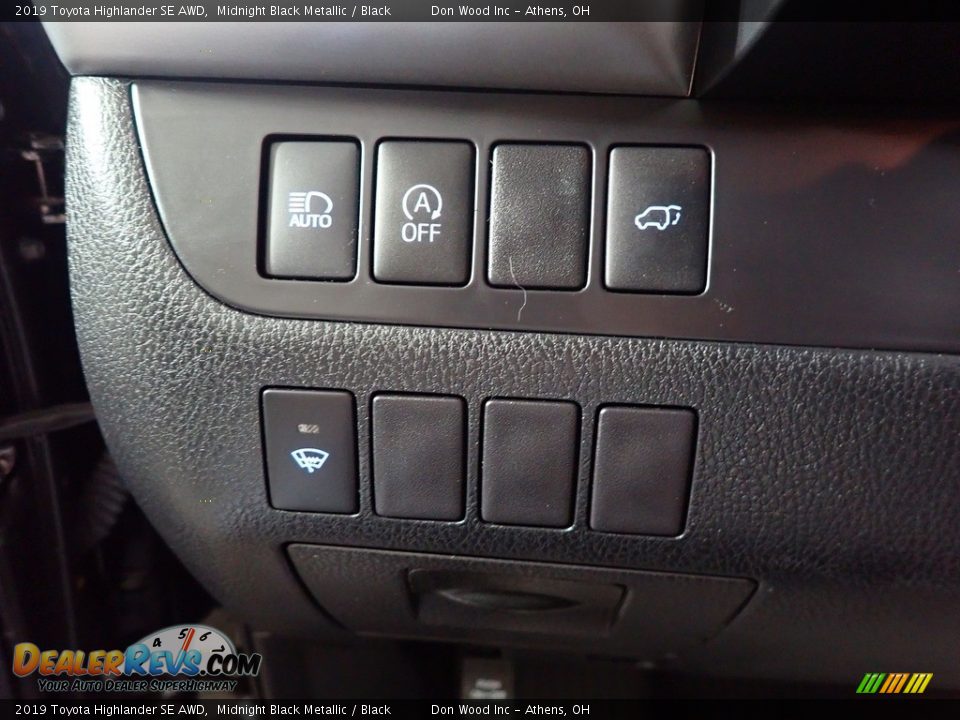 2019 Toyota Highlander SE AWD Midnight Black Metallic / Black Photo #36