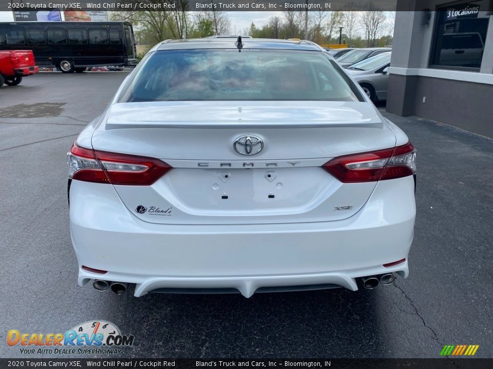 2020 Toyota Camry XSE Wind Chill Pearl / Cockpit Red Photo #6