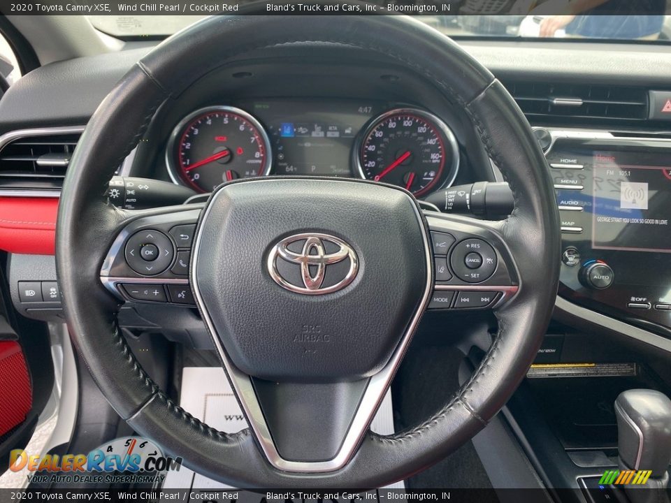2020 Toyota Camry XSE Wind Chill Pearl / Cockpit Red Photo #14