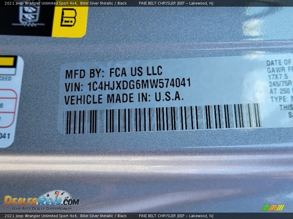 2021 Jeep Wrangler Unlimited Sport 4x4 Billet Silver Metallic / Black Photo #14