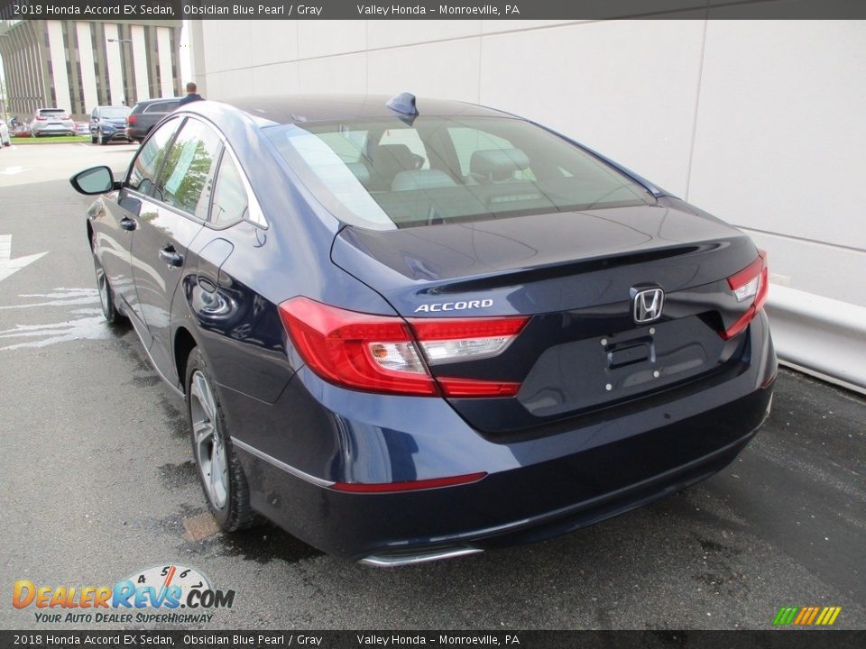 2018 Honda Accord EX Sedan Obsidian Blue Pearl / Gray Photo #3