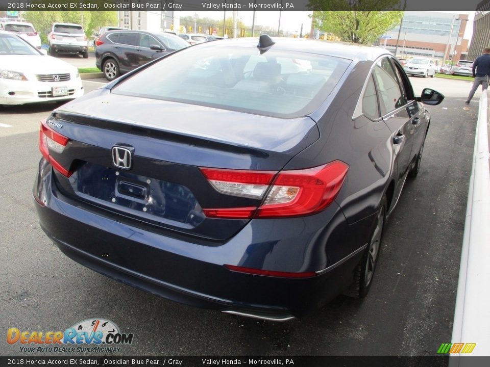 2018 Honda Accord EX Sedan Obsidian Blue Pearl / Gray Photo #5