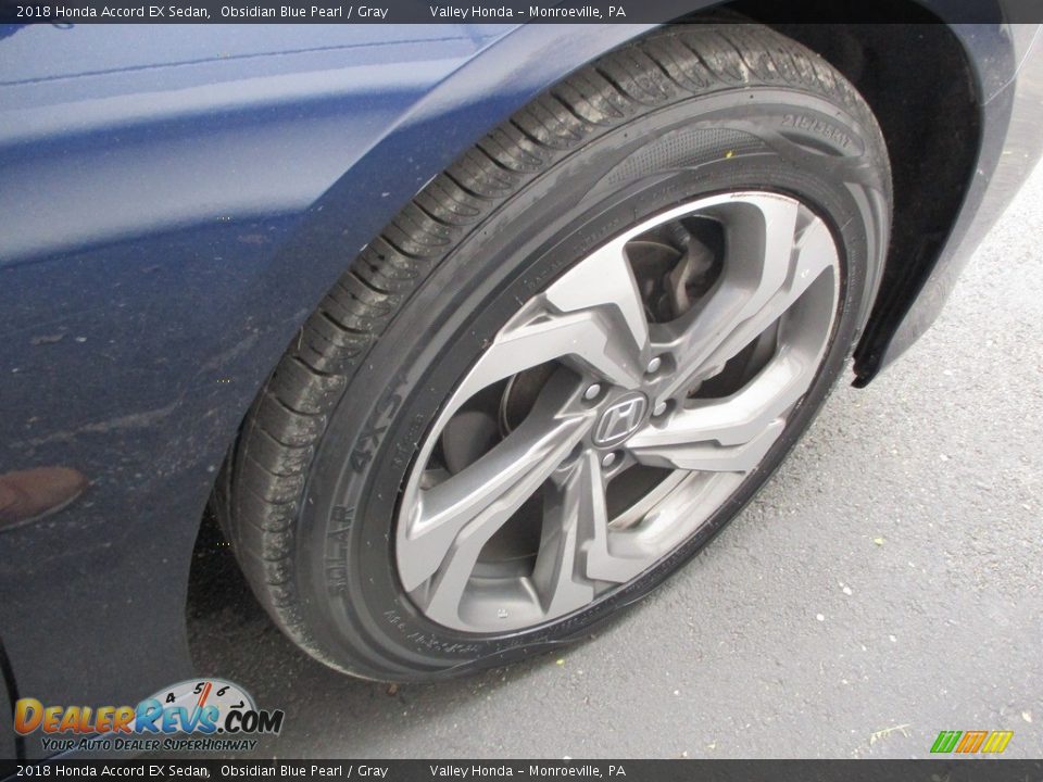 2018 Honda Accord EX Sedan Obsidian Blue Pearl / Gray Photo #6