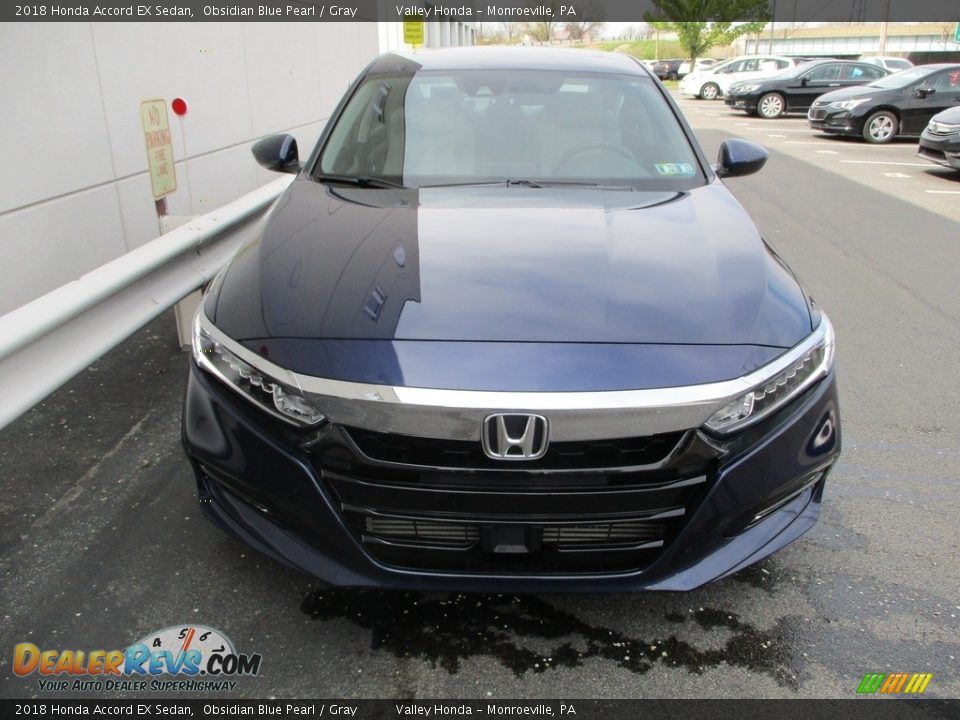 2018 Honda Accord EX Sedan Obsidian Blue Pearl / Gray Photo #8