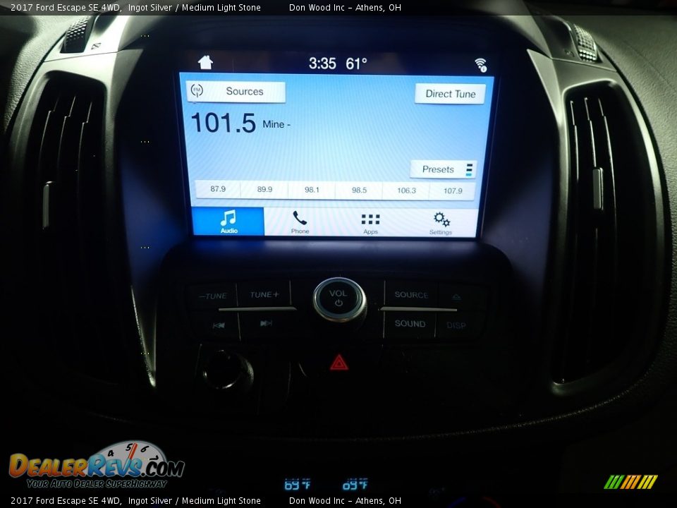 2017 Ford Escape SE 4WD Ingot Silver / Medium Light Stone Photo #27