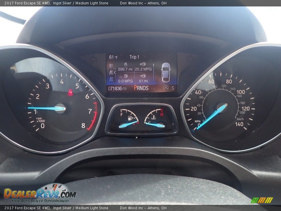2017 Ford Escape SE 4WD Ingot Silver / Medium Light Stone Photo #29