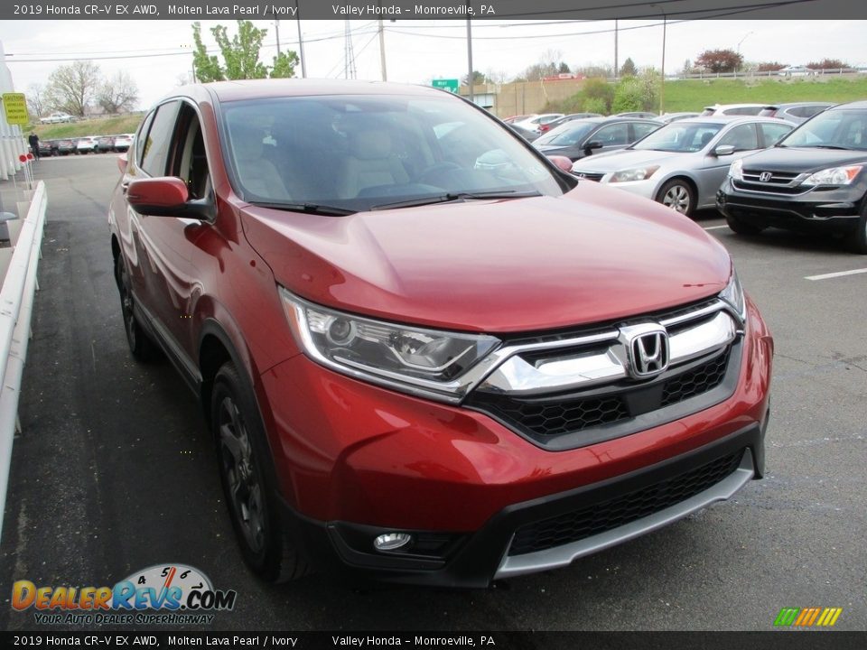 2019 Honda CR-V EX AWD Molten Lava Pearl / Ivory Photo #7