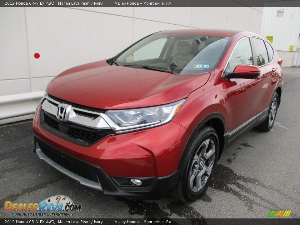 2019 Honda CR-V EX AWD Molten Lava Pearl / Ivory Photo #9