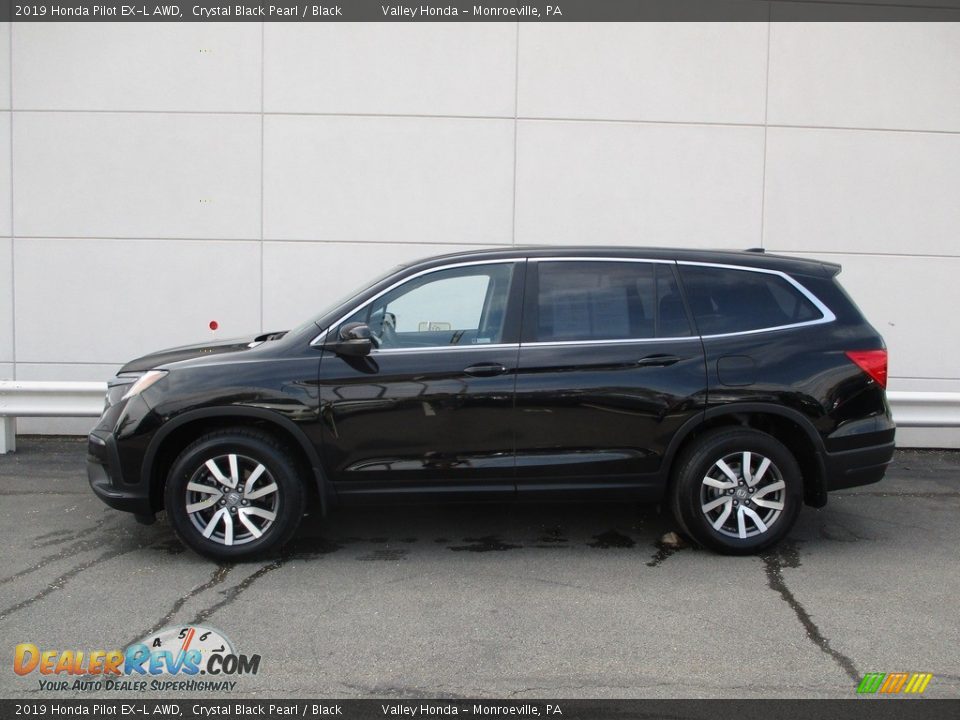 2019 Honda Pilot EX-L AWD Crystal Black Pearl / Black Photo #2