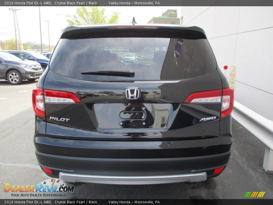 2019 Honda Pilot EX-L AWD Crystal Black Pearl / Black Photo #4