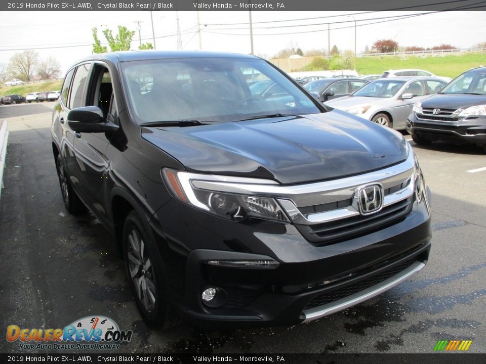 2019 Honda Pilot EX-L AWD Crystal Black Pearl / Black Photo #7