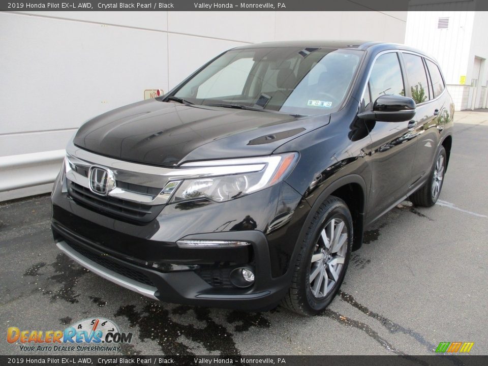 2019 Honda Pilot EX-L AWD Crystal Black Pearl / Black Photo #9