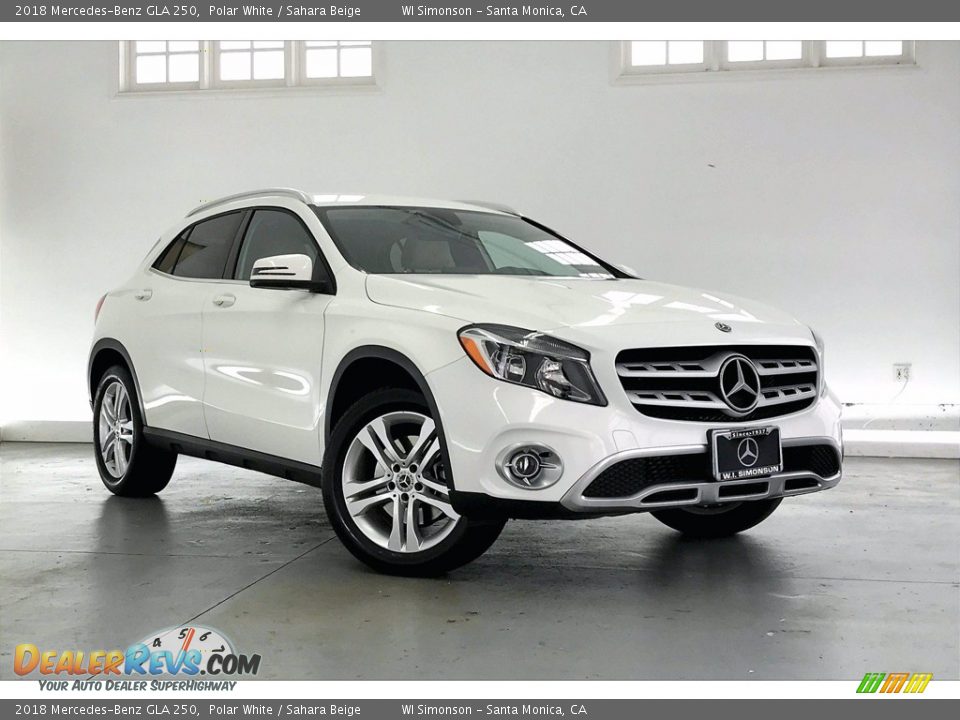 2018 Mercedes-Benz GLA 250 Polar White / Sahara Beige Photo #34