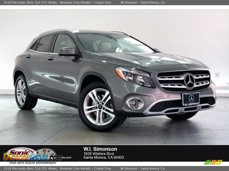 2018 Mercedes-Benz GLA 250 4Matic Mountain Grey Metallic / Crystal Grey Photo #1