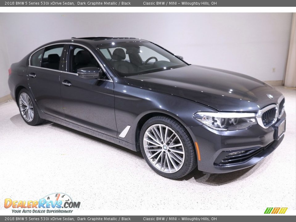 2018 BMW 5 Series 530i xDrive Sedan Dark Graphite Metallic / Black Photo #1