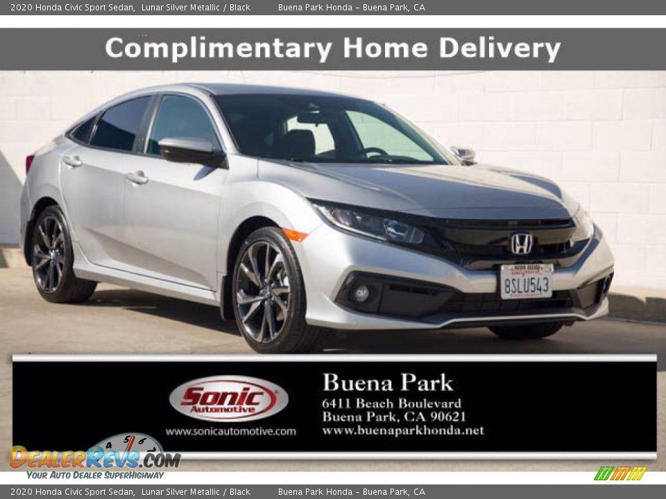 2020 Honda Civic Sport Sedan Lunar Silver Metallic / Black Photo #1