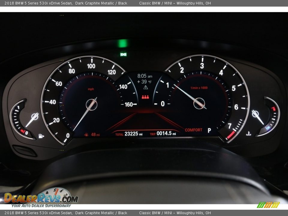 2018 BMW 5 Series 530i xDrive Sedan Dark Graphite Metallic / Black Photo #8