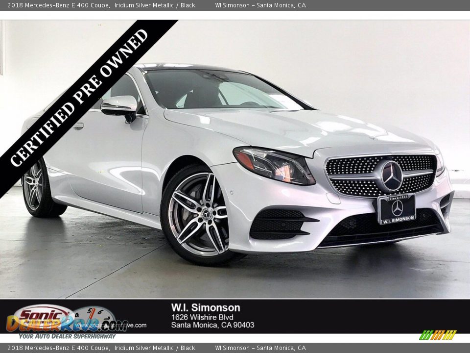 2018 Mercedes-Benz E 400 Coupe Iridium Silver Metallic / Black Photo #1