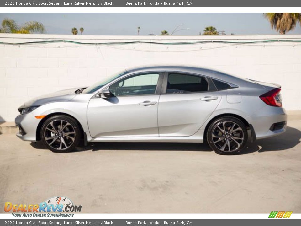 2020 Honda Civic Sport Sedan Lunar Silver Metallic / Black Photo #8