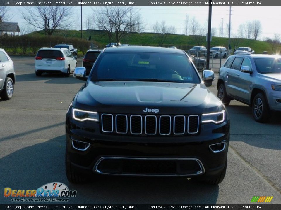 2021 Jeep Grand Cherokee Limited 4x4 Diamond Black Crystal Pearl / Black Photo #2
