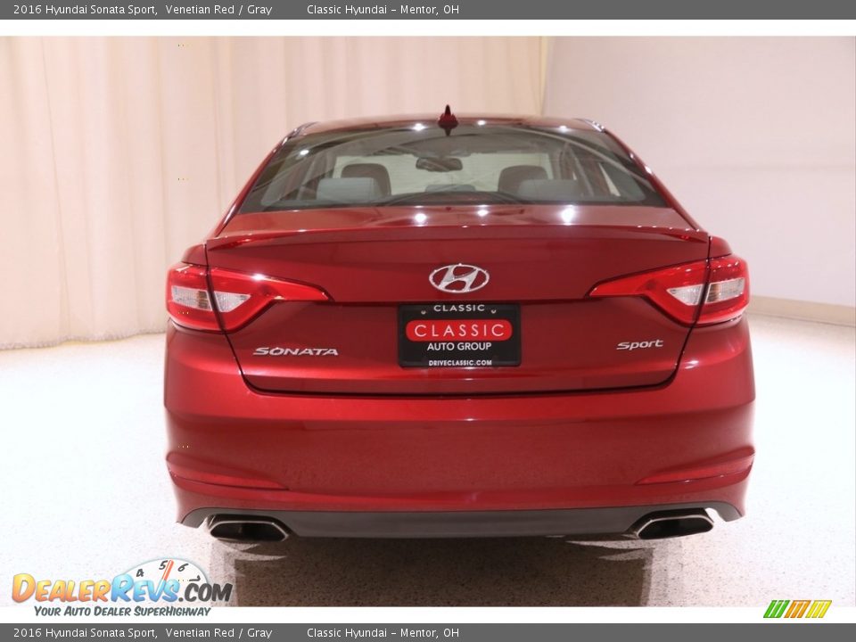 2016 Hyundai Sonata Sport Venetian Red / Gray Photo #16