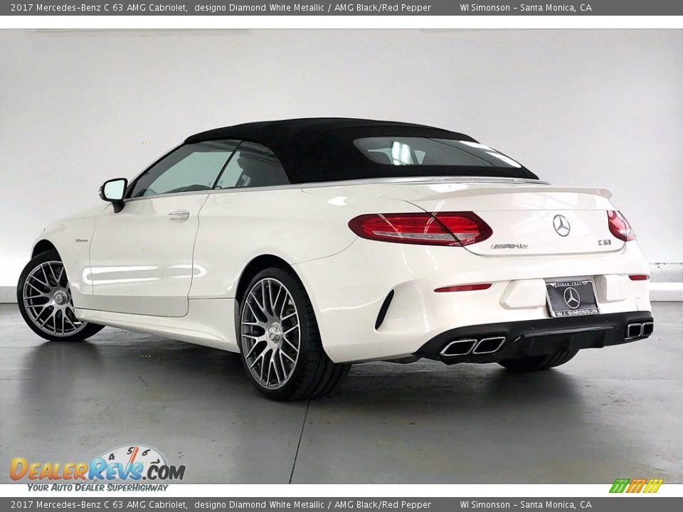 2017 Mercedes-Benz C 63 AMG Cabriolet designo Diamond White Metallic / AMG Black/Red Pepper Photo #10