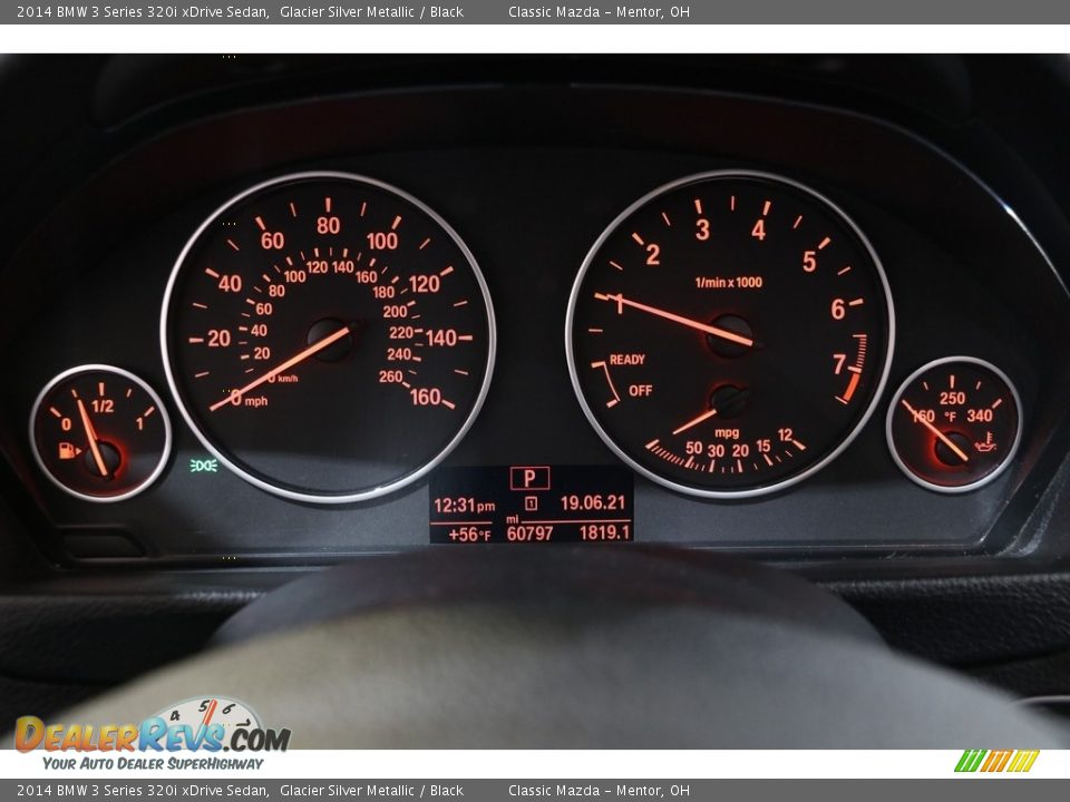 2014 BMW 3 Series 320i xDrive Sedan Glacier Silver Metallic / Black Photo #8