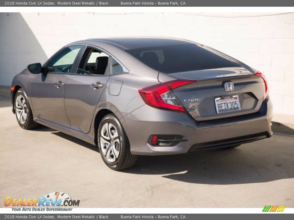 2018 Honda Civic LX Sedan Modern Steel Metallic / Black Photo #2