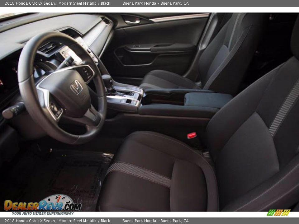2018 Honda Civic LX Sedan Modern Steel Metallic / Black Photo #3