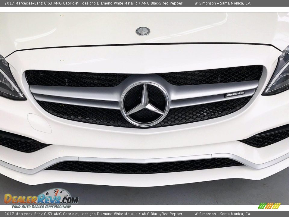 2017 Mercedes-Benz C 63 AMG Cabriolet designo Diamond White Metallic / AMG Black/Red Pepper Photo #30