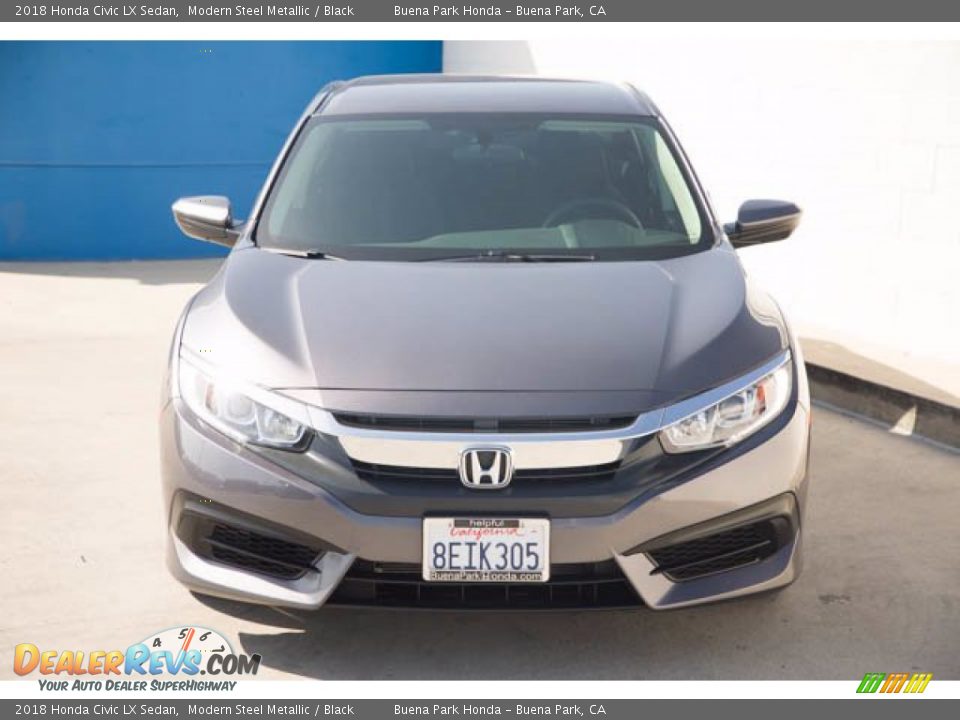 2018 Honda Civic LX Sedan Modern Steel Metallic / Black Photo #7