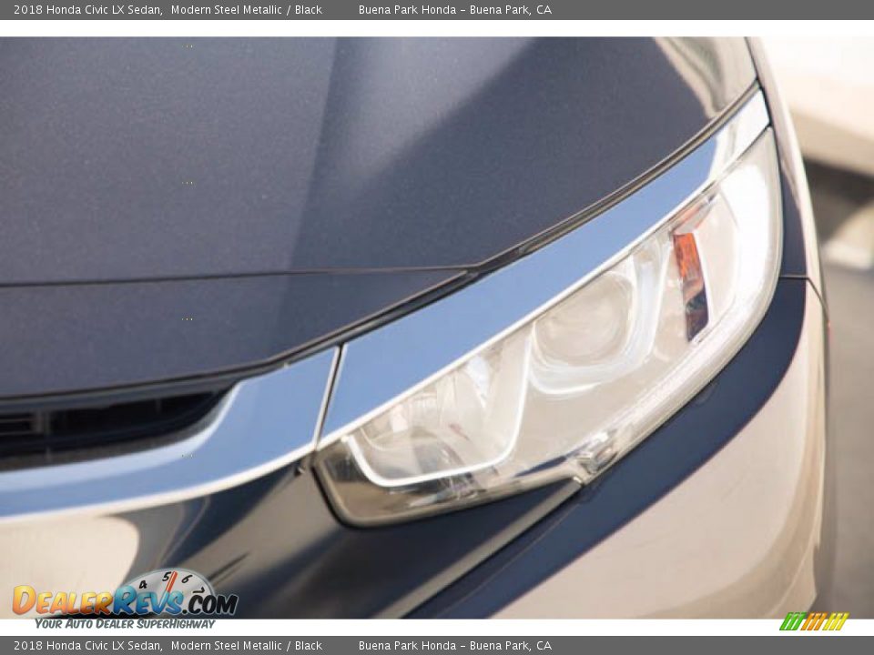 2018 Honda Civic LX Sedan Modern Steel Metallic / Black Photo #9
