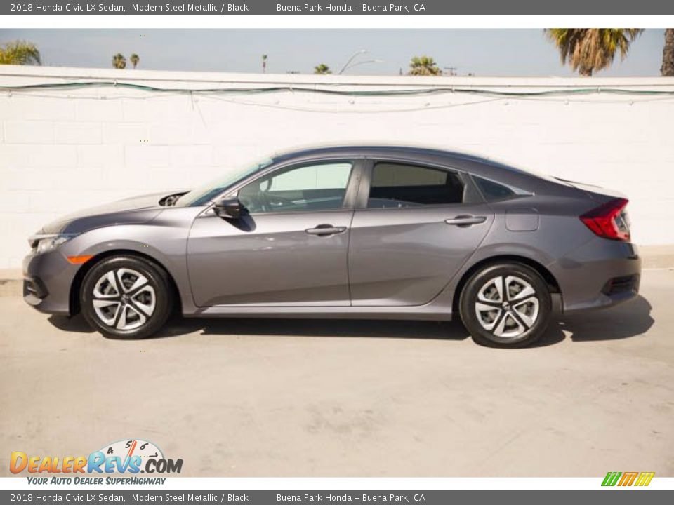 2018 Honda Civic LX Sedan Modern Steel Metallic / Black Photo #10