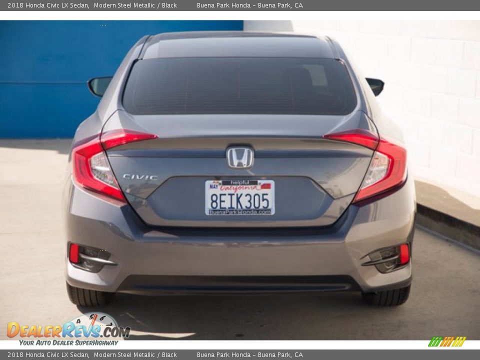 2018 Honda Civic LX Sedan Modern Steel Metallic / Black Photo #11