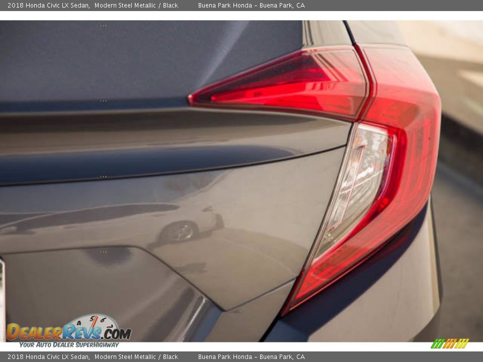 2018 Honda Civic LX Sedan Modern Steel Metallic / Black Photo #13
