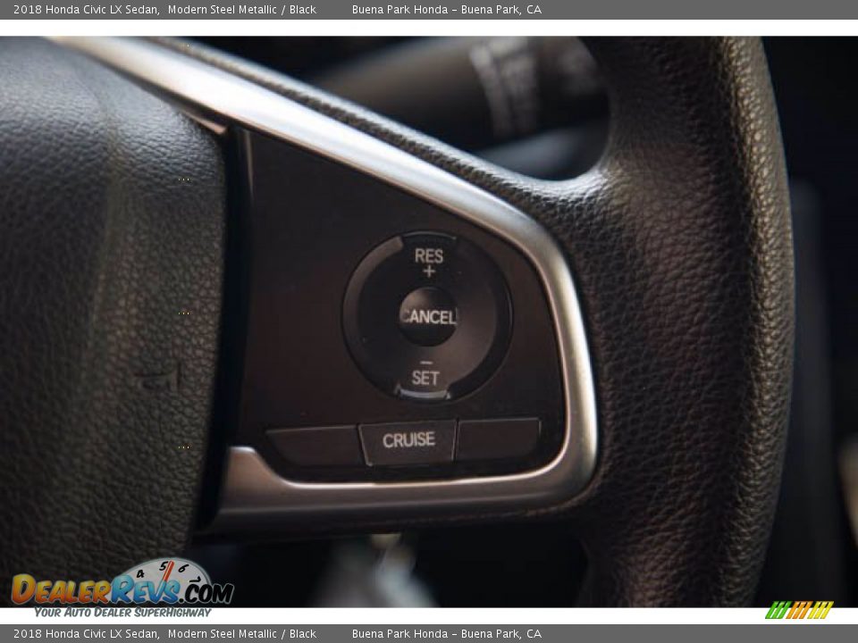 2018 Honda Civic LX Sedan Modern Steel Metallic / Black Photo #17