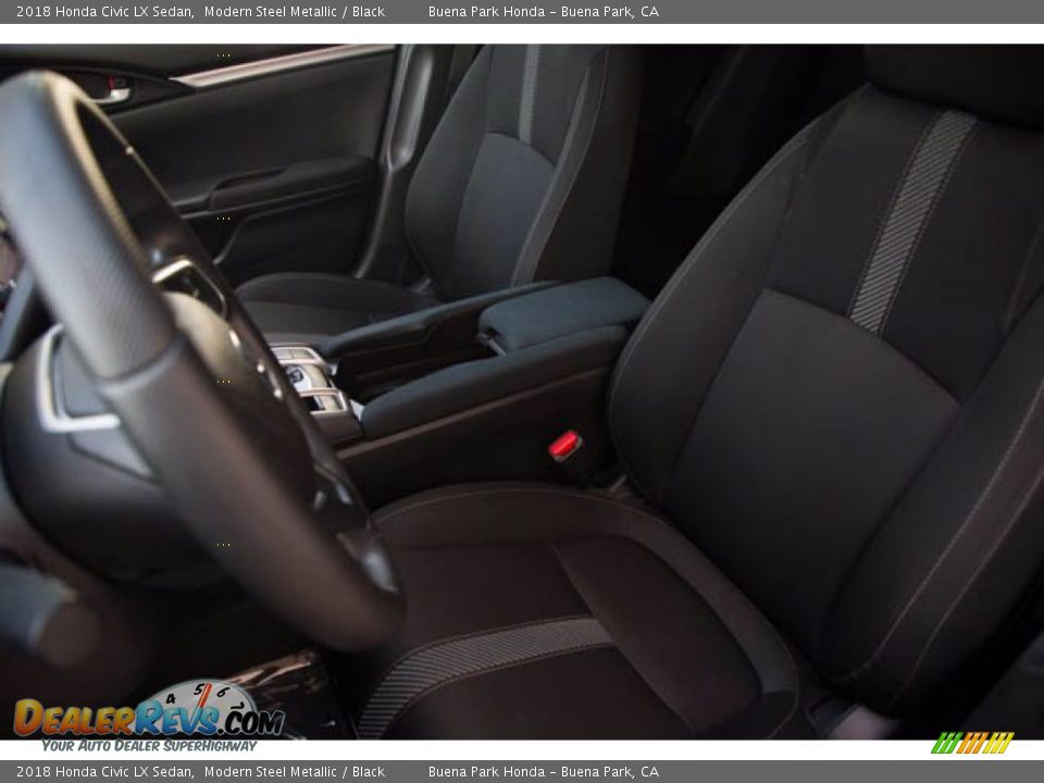 2018 Honda Civic LX Sedan Modern Steel Metallic / Black Photo #19