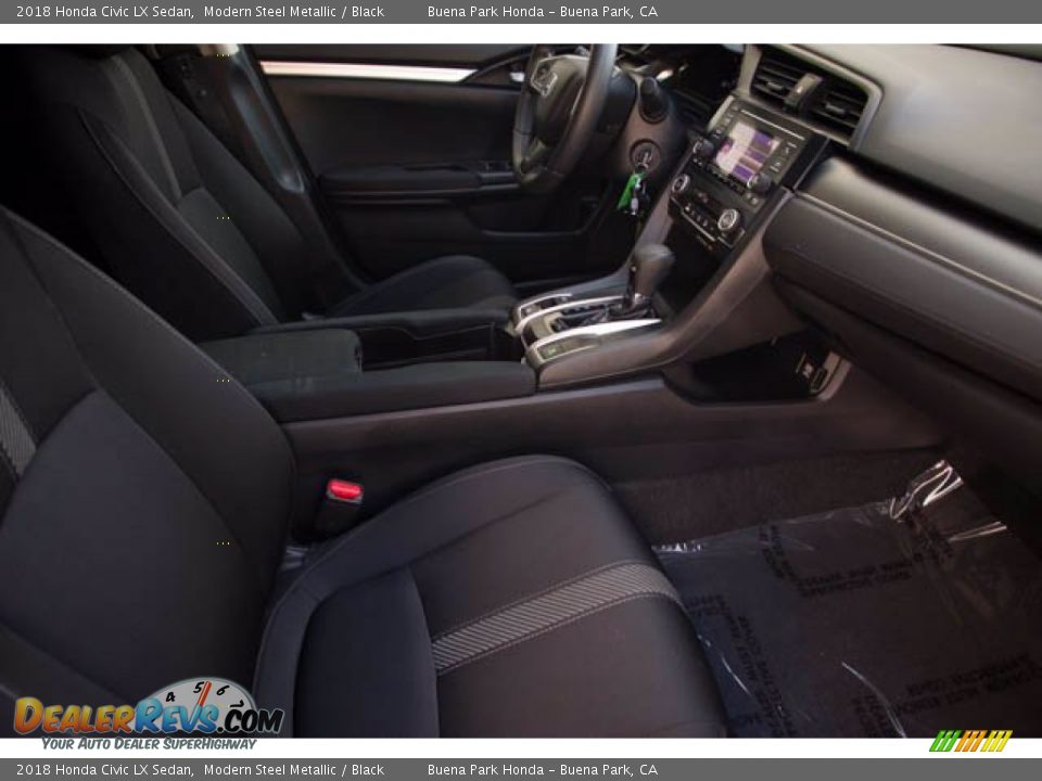 2018 Honda Civic LX Sedan Modern Steel Metallic / Black Photo #24