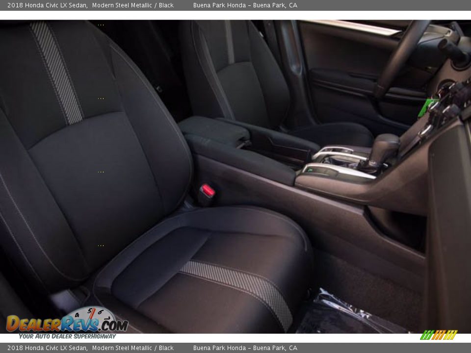 2018 Honda Civic LX Sedan Modern Steel Metallic / Black Photo #25