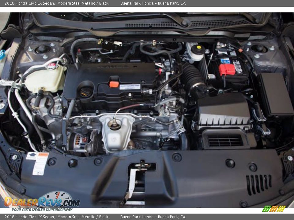 2018 Honda Civic LX Sedan Modern Steel Metallic / Black Photo #34