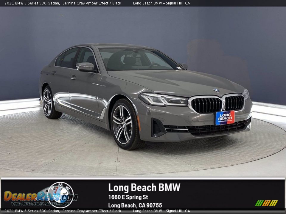 2021 BMW 5 Series 530i Sedan Bernina Gray Amber Effect / Black Photo #1